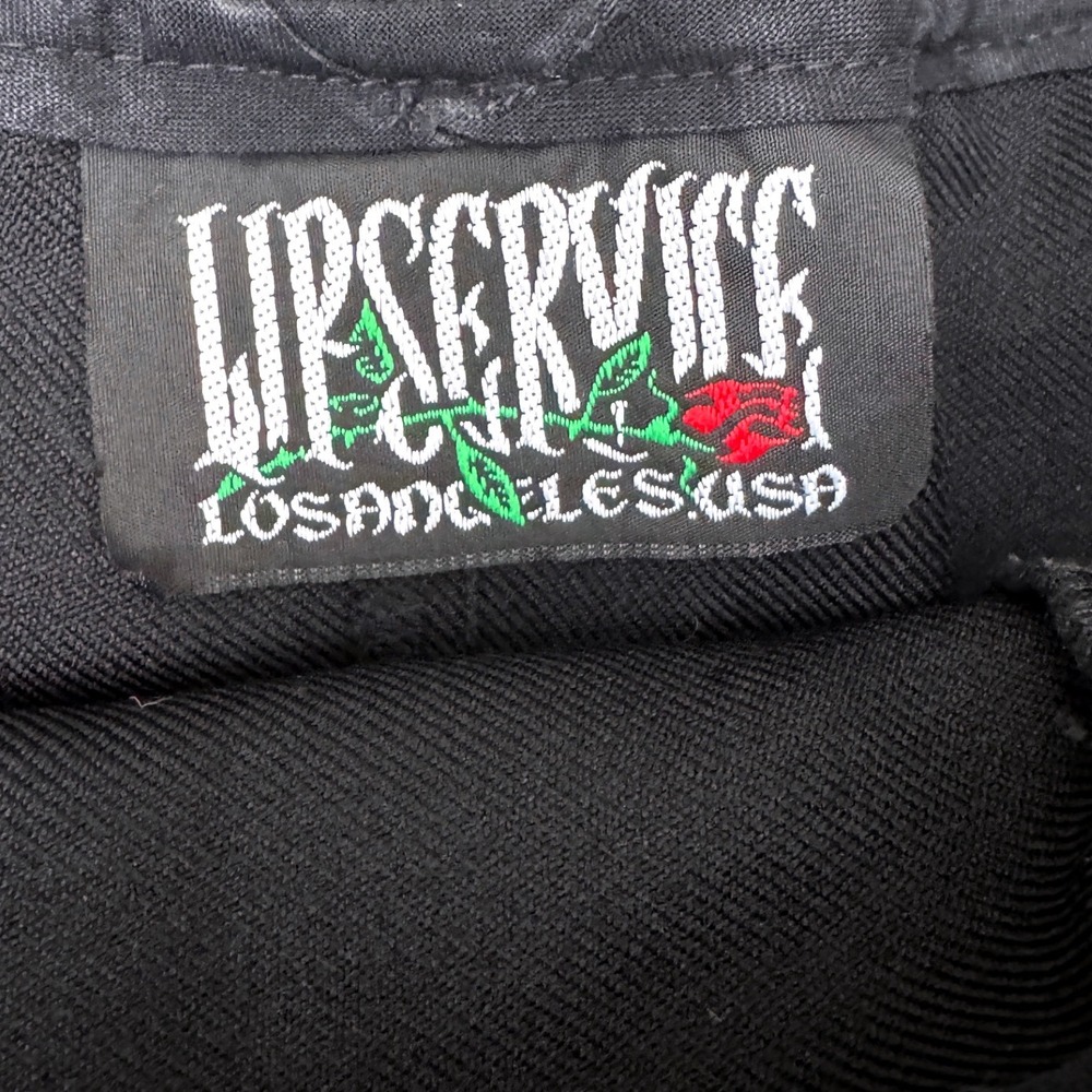 Vintage Lip Service Black Corset Lace Up Contrast Stitch Maxi Skirt Size Small - Picture 6 of 8